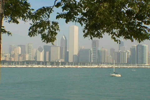 Chicago Skyline 7 Stock Footage 491342