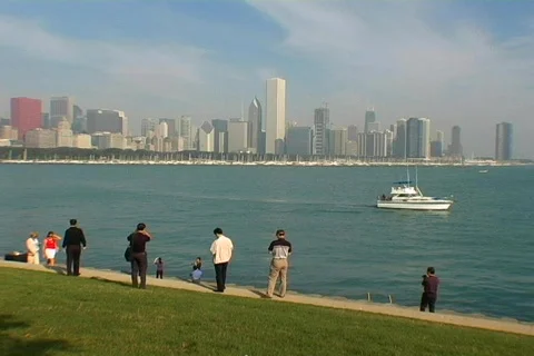 Chicago Skyline 8 Stock Footage 491343