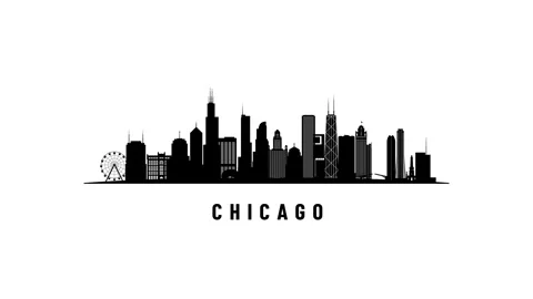 Chicago skyline animation 4K Stock-Footage 315683751