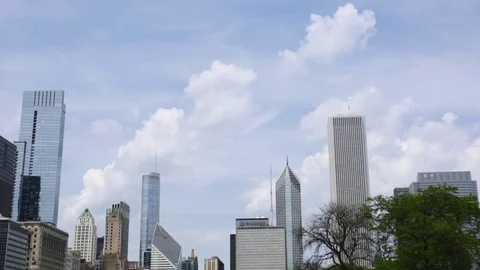 Chicago skyline day time timelapse Stock Footage 82529774