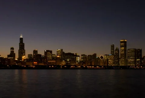 Chicago Skyline Endless Loop – Slower/Closer NTSC Stock-Footage 857140