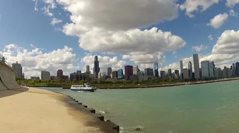 Chicago Skyline 스톡 동영상 12095135