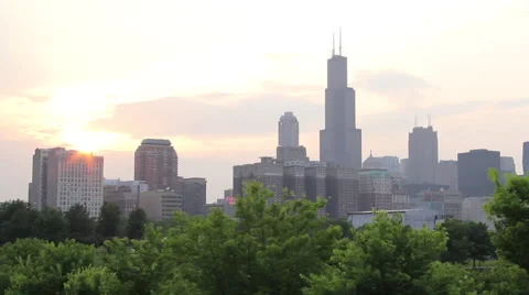 Chicago Skyline Vídeos de archivo 49544337