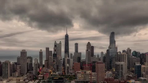 Chicago skyline hyperlapse Stock Footage 252239828