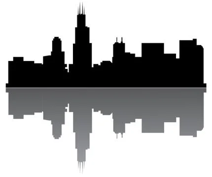 Chicago skyline Ilustración de archivo