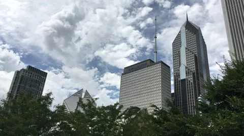 Chicago Skyline Millenium Park Timelapse Video stock 65817737