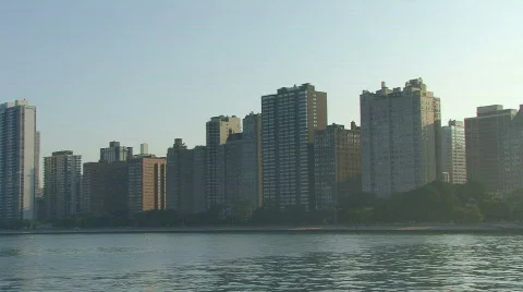 Chicago Skyline Pan 스톡 동영상 310609