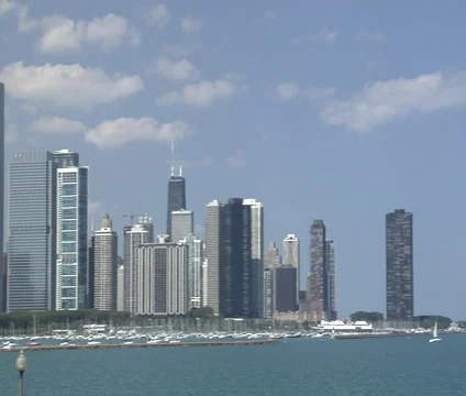 Chicago Skyline Pan Video stock 40239958