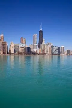 Chicago skyline 스톡 사진