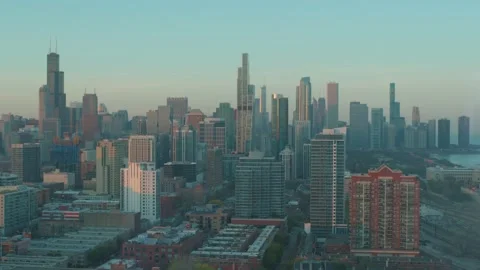 Chicago Skyline at Sunset 動画素材 223561454