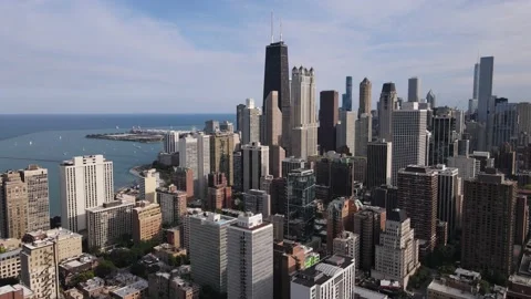 Chicago Skyline at Sunset Stock Footage 229493519