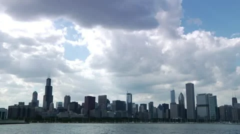 Chicago Skyline Time Lapse2 Stock Footage 21020833