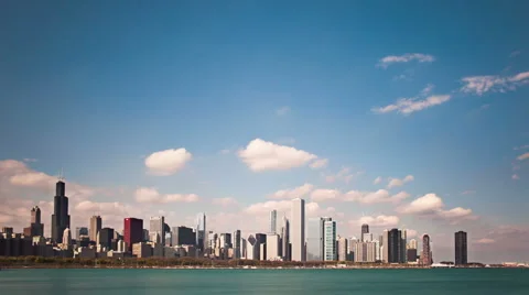Chicago skyline timelapse 01 Stock Footage 944199