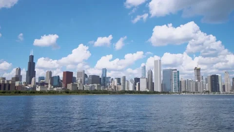 Chicago Skyline - wide 動画素材 136964500