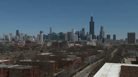 Chicago skyline-zoom in Stock Footage 49694826
