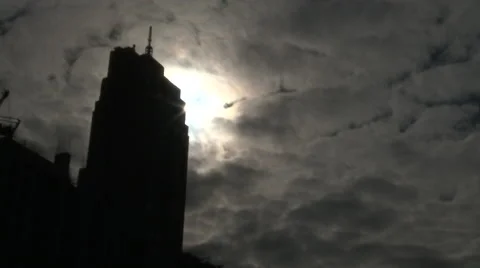 Chicago Skyscraper in Silhouette Stock Footage 43119128