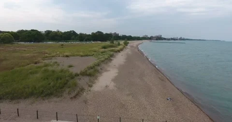 Chicago South Side Beach Front_Fall Stock Footage 278920873