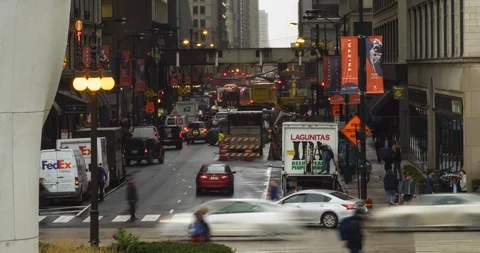 Chicago Street Video stock 93146454