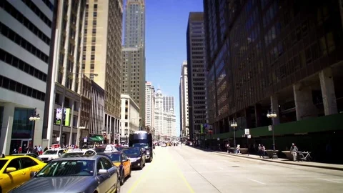 Chicago street pan up Stock Footage 78647637