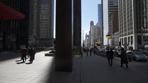 Chicago, streetscene, Winter highcontrast 스톡 동영상 101687707