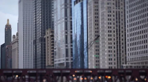 Chicago Subway Tilt Shift Stock Footage 63168981