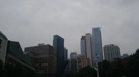Chicago Sun Time State Flag Wide Shot Stock Footage 68979719