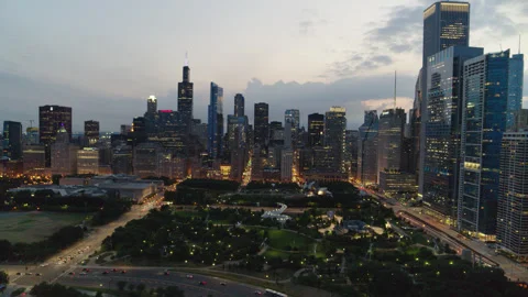 Chicago Sundown 13 Stock Footage 276905874