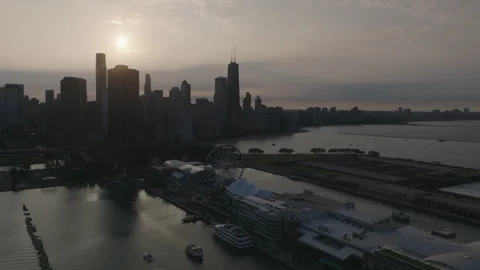 Chicago Sundown 18 Stock Footage 276905961