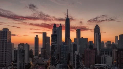Chicago sunrise hyperlapse Stock Footage 252239320
