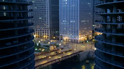 Chicago Sunrise Time Lapse Stock Footage 8601759