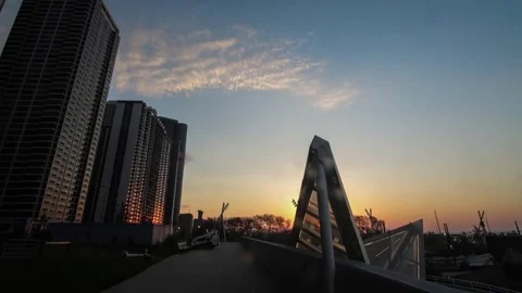 Chicago Sunrise Timelapse Stock Footage 79021043