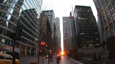 Chicago sunset 360 Stock Footage 737440