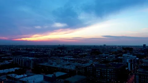 Chicago Sunset Stock Footage 229433307