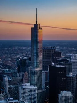 Chicago at sunset Stock Photos