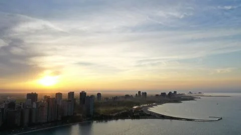 Chicago Sunset Stock Photos