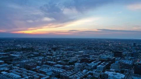Chicago Sunset Stock Photos