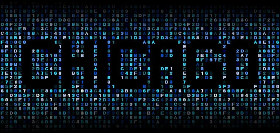 Chicago text on hex code illustration イラスト素材