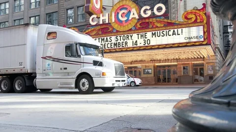 Chicago Theatre Timelapse Stock Footage 80999574