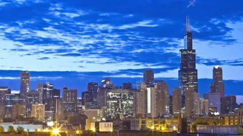 Chicago Time-lapse Downtown Stock Footage 37069200