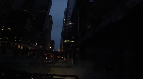 Chicago Time-lapse driving on the Road at Night Stock Footage 37180239