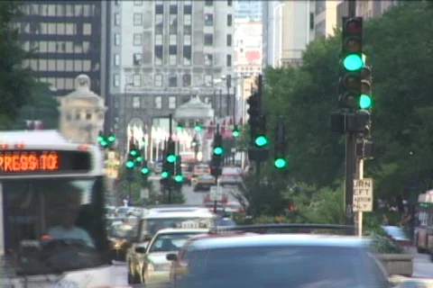 Chicago time lapse Traffic 2 - 2 speeds Stock Footage 783641