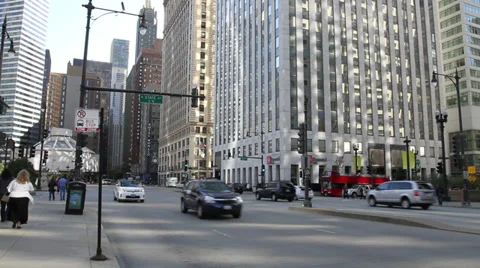 Chicago Traffic - State Street 動画素材 32255467