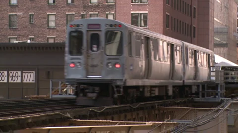 Chicago train Stock Footage 1023464