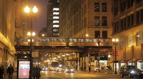 Chicago train Stock Footage 35325805