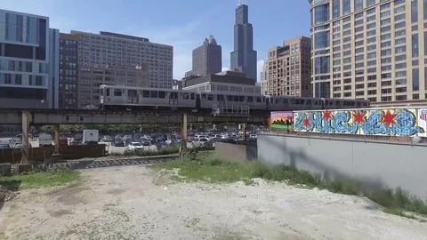 Chicago train Stock Footage