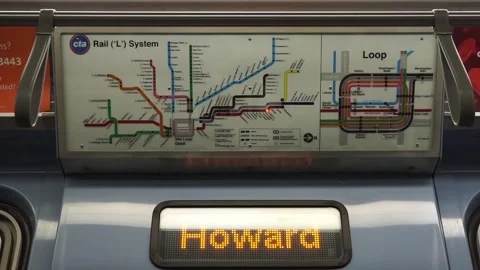 Chicago Train Route Stock Footage 242921380