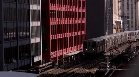 Chicago Trains Stock Footage 11063248
