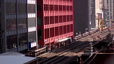 Chicago Trains Stock Footage 11063386