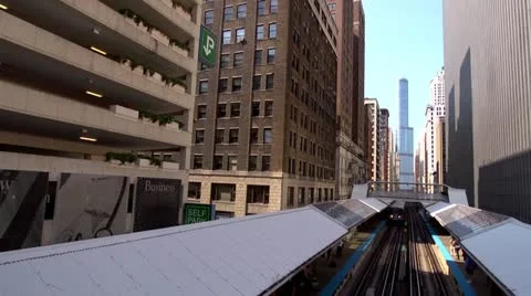 Chicago Trains Stock Footage 11063754