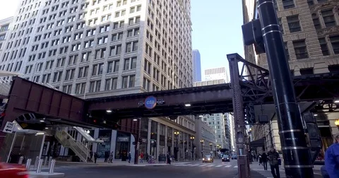 Chicago Transit Authority Elevated Train Stock Footage 83006565